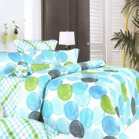 Blancho Bedding - [Blue Marbles] 100% Cotton 4PC Comforter Set (Twin Size)