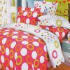 Blancho Bedding - [Coral Red] 100% Cotton 5PC Comforter Set (King Size)