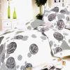 Blancho Bedding - [White Gray Marbles] 100% Cotton 4PC Comforter Set (Twin Size)