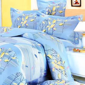 Blancho Bedding - [Tender Blue] 100% Cotton 5PC Comforter Set (King Size)