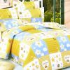 Blancho Bedding - [Yellow Countryside] 100% Cotton 4PC Duvet Cover Set (King Size)(Comforter not included)