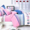 Blancho Bedding - [Pink Abstract] 100% Cotton 4PC Duvet Cover Set (King Size)(Comforter not included)