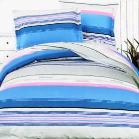 Blancho Bedding - [Bright Blue Sky] 100% Cotton 5PC Comforter Set (Full Size)