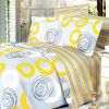 Blancho Bedding - [Yellow Whirl] 100% Cotton 5PC Comforter Set (Full Size)