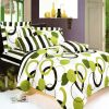 Blancho Bedding - [Artistic Green] Luxury 6PC MEGA Comforter Set Combo 300GSM (Twin Size)