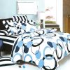 Blancho Bedding - [Artistic Blue] 100% Cotton 3PC Mini Comforter Cover/Duvet Cover Set (Queen Size)