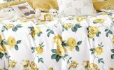 Annastasia Yellow Rose 100% Cotton Reversible Comforter Set